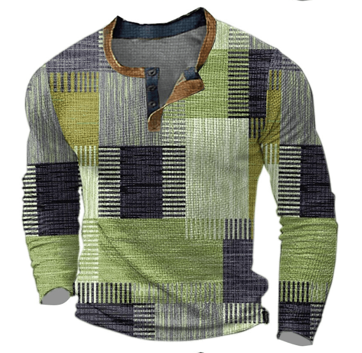Wafel Gebreide Trui Heren Modieuze Warme Pullover