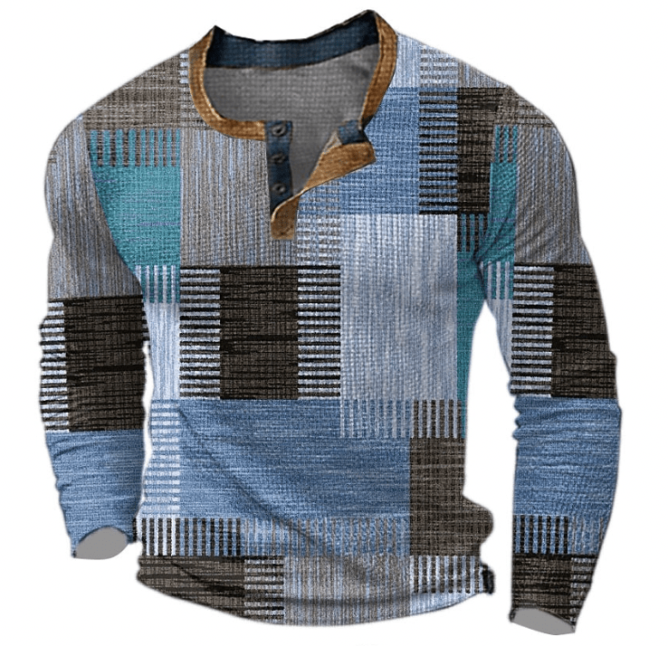 Wafel Gebreide Trui Heren Modieuze Warme Pullover