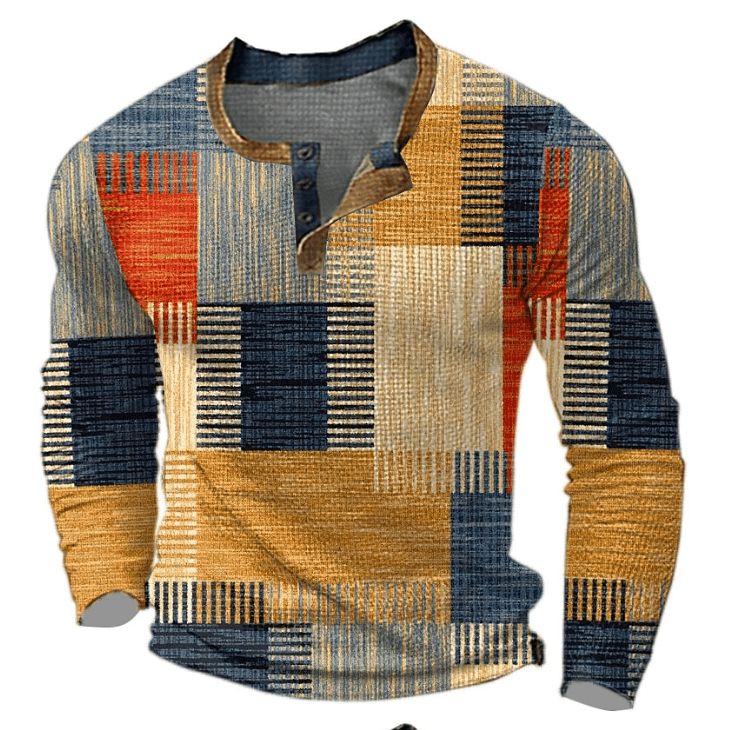 Wafel Gebreide Trui Heren Modieuze Warme Pullover