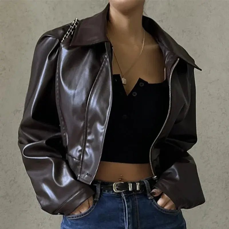 Giacca donna — Vestibilità oversize, chiusura con zip, stile casual