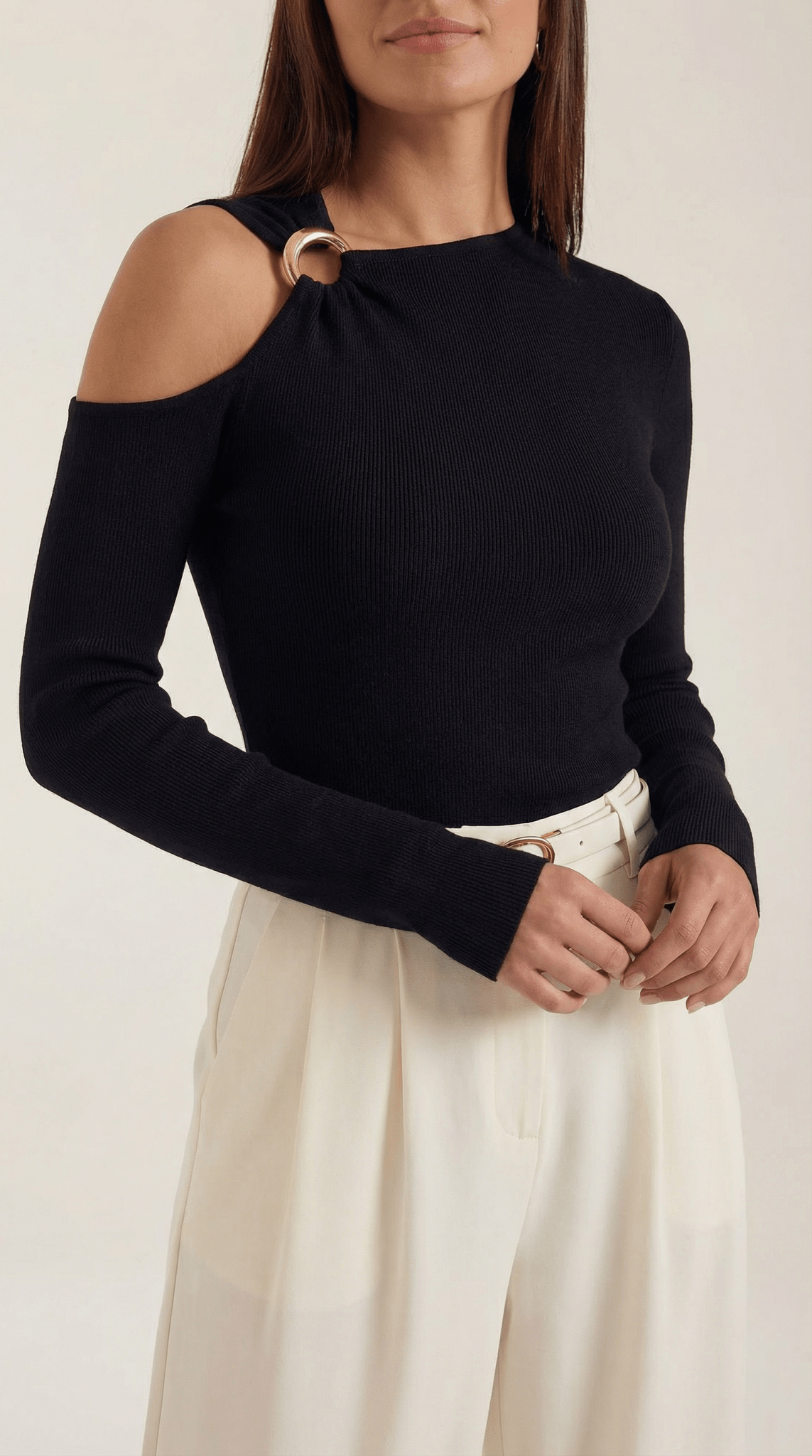 Dames Top — Mouwloos Eén Schouder Asymmetrische Halslijn